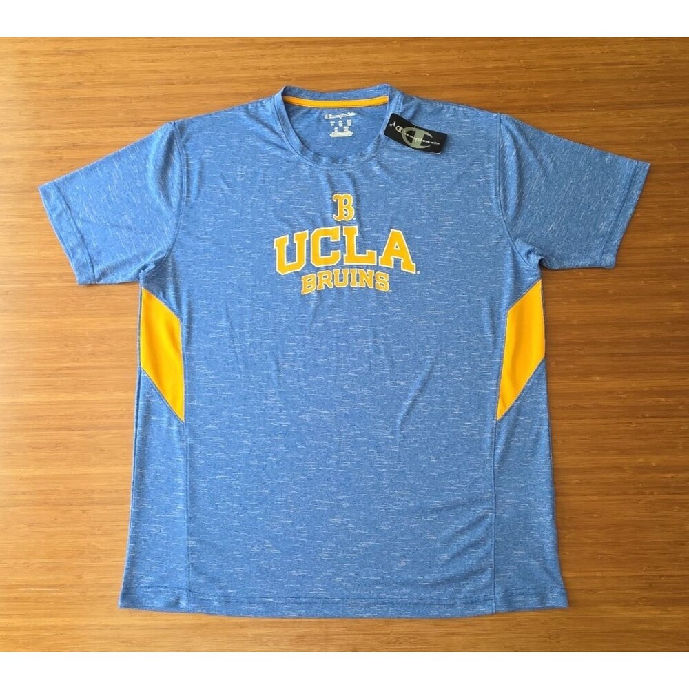 UCLA Bruins Shirt Blue Yellow Short Sleeve Shirt Men's L Collegiate Sports NWT